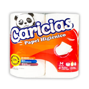 PAPEL CARICIA 300 HOJAS 1X12 PQ X4 ROLLOS.