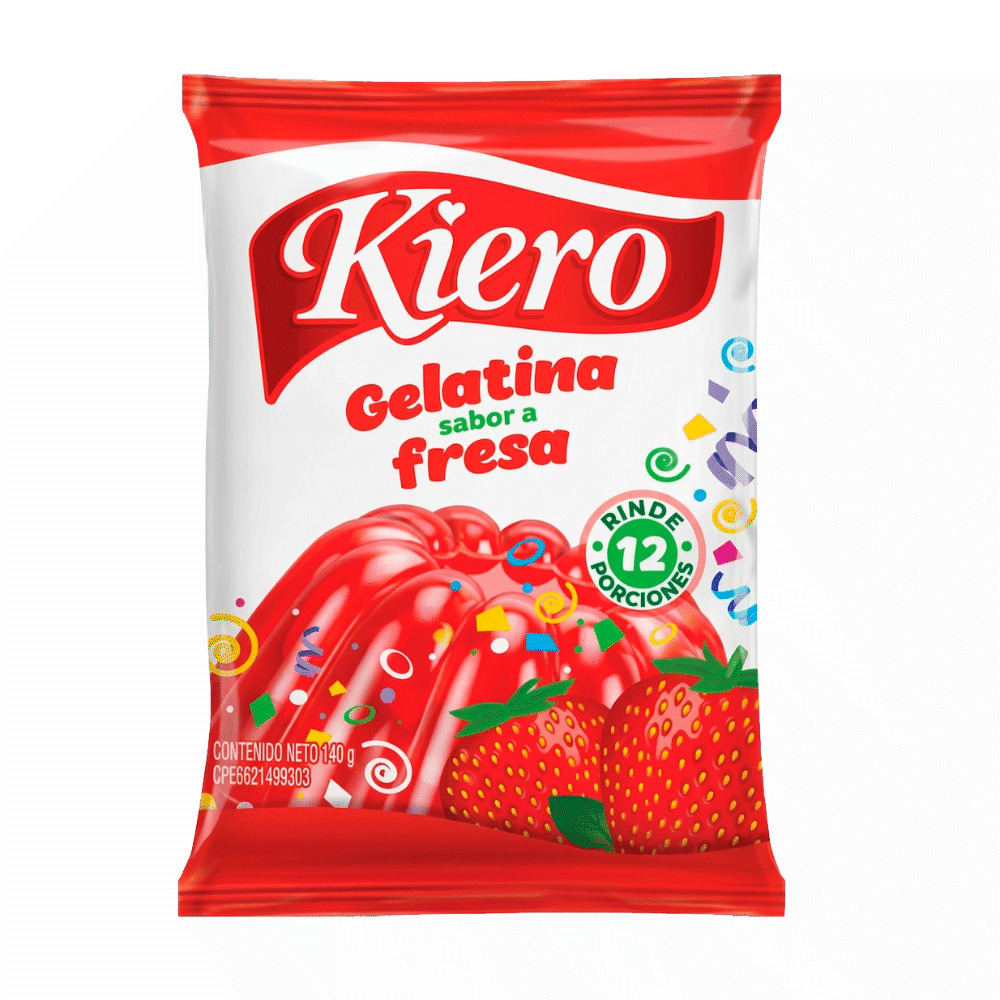 GELATINA FRESA KIERO 4X10 96GR